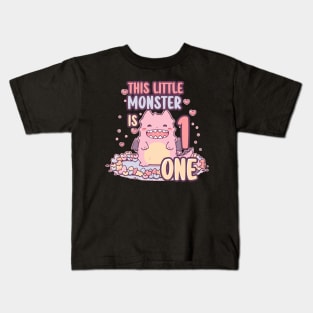 This Little Monster is One | 1st Birthday Kids T-Shirt